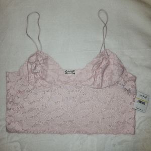 NWT Free People medium pink bralette